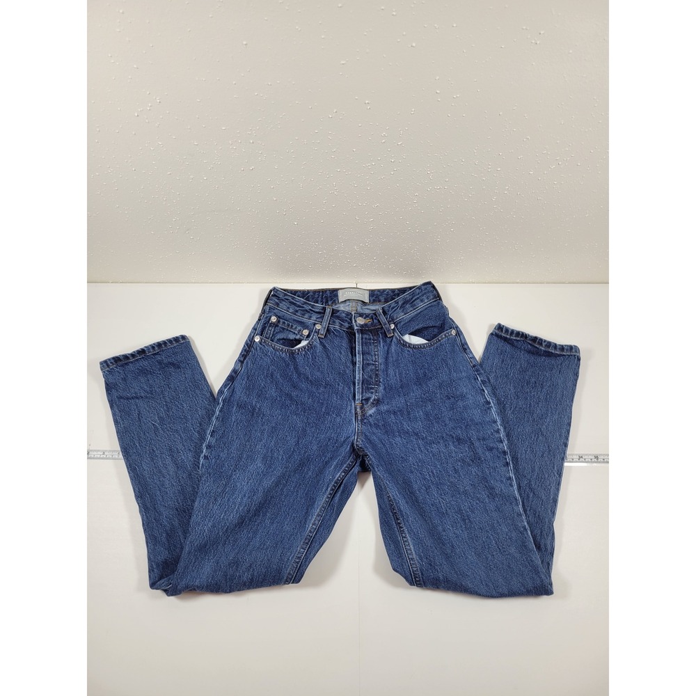 Everlane Cheeky Straight Jean Womens 26 Blue Excellent Curvy 90s Organic Cotton